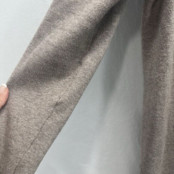 Rachel Zoe Open Front Cardigan Women's M Taupe Beige Neutral Minimalist Pockets - Picture 6 of 11